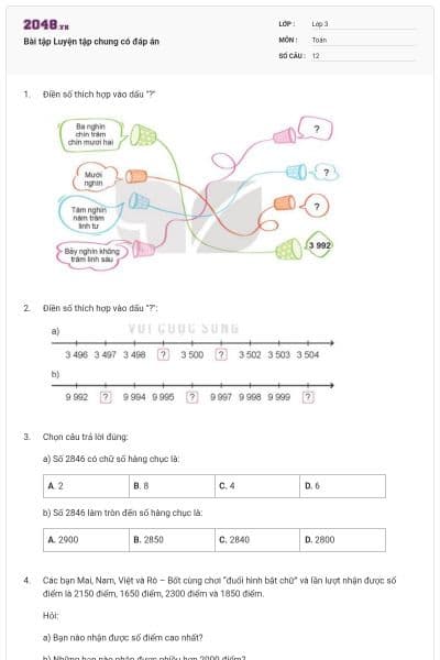 Bài tập Luyện tập chung có đáp án