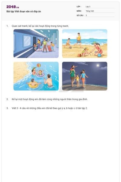 Bài tập Viết đoạn văn có đáp án