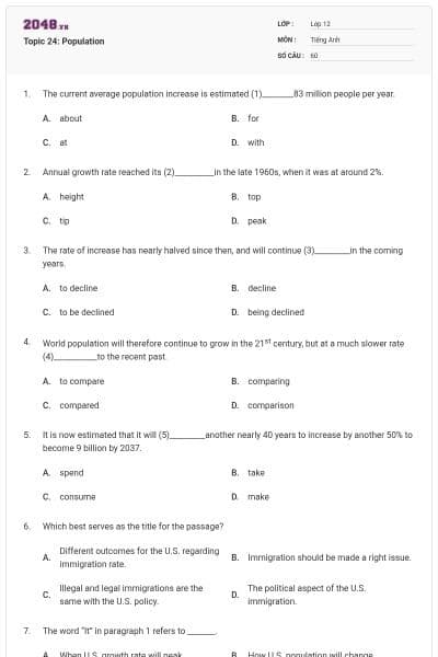 Topic 24: Population