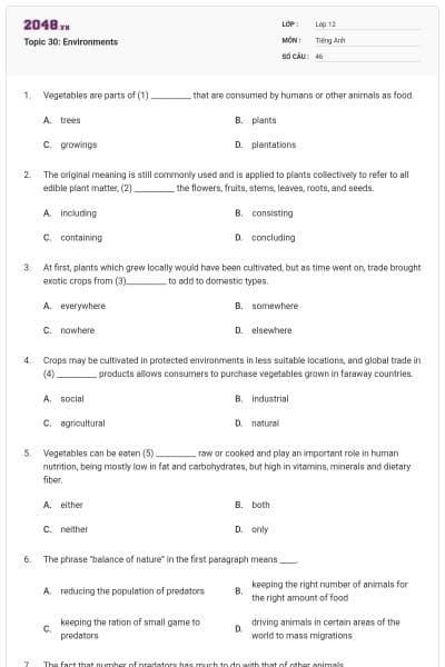 Topic 30: Environments