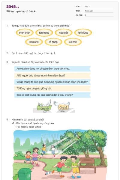 Bài tập Luyện tập có đáp án