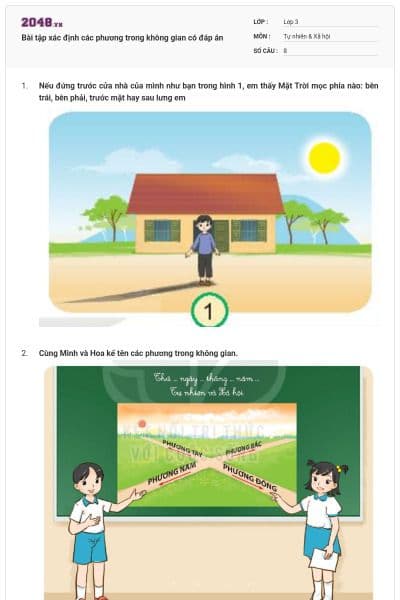 Bài tập xác định các phương trong không gian có đáp án