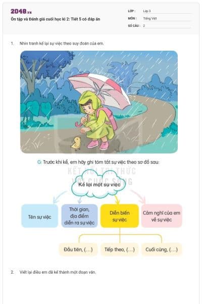 Ôn tập và Đánh giá cuối học kì 2: Tiết 5 có đáp án