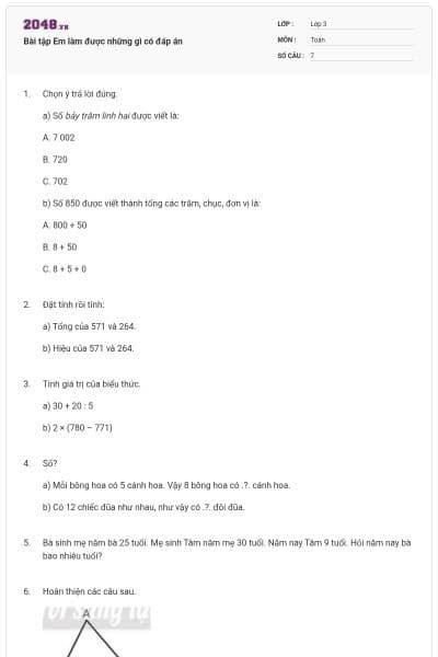 Bài tập Em làm được những gì có đáp án