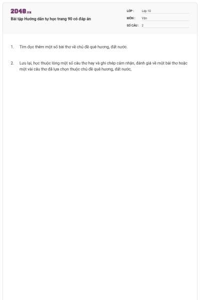 Bài tập Hướng dẫn tự học trang 90 có đáp án