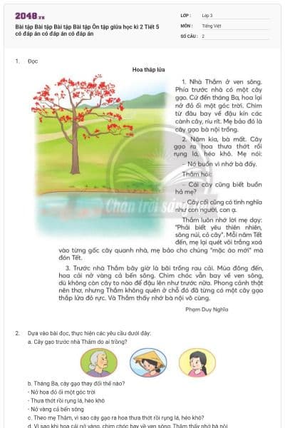 Bài tập Bài tập Bài tập Bài tập Ôn tập giữa học kì 2 Tiết 5 có đáp án có đáp án có đáp án