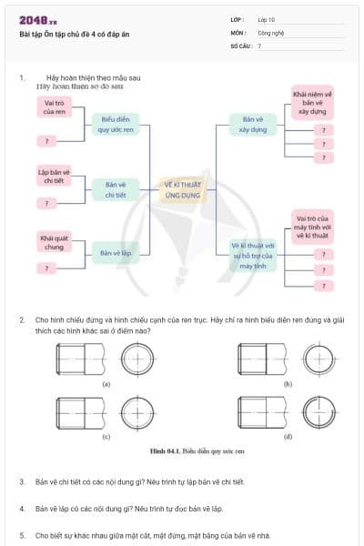 Bài tập Ôn tập chủ đề 4 có đáp án