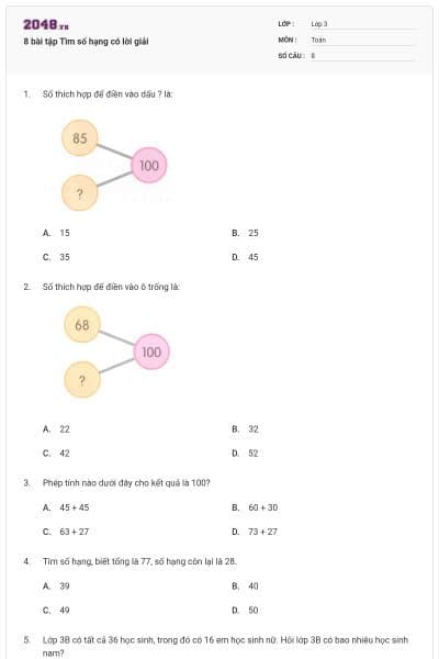 8 bài tập Tìm số hạng có lời giải