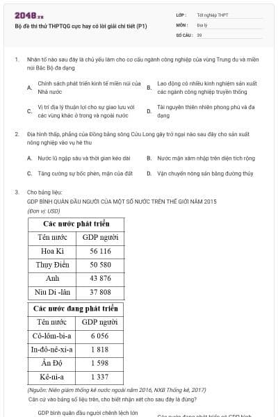 Bộ đề thi thử THPTQG cực hay có lời giải chi tiết (P1)