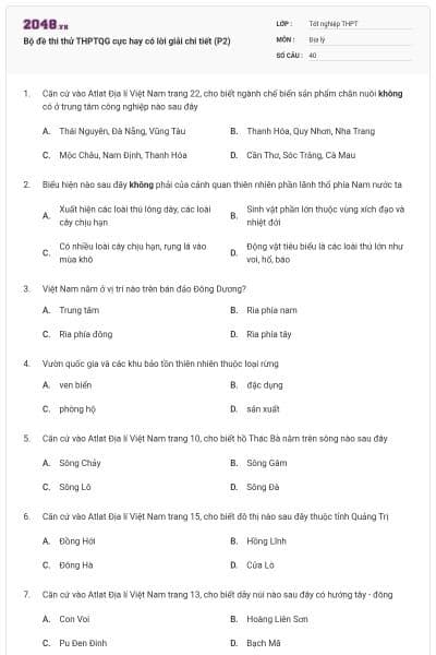 Bộ đề thi thử THPTQG cực hay có lời giải chi tiết (P2)