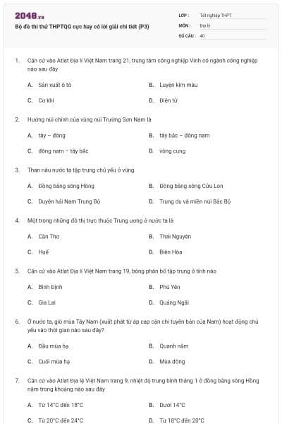 Bộ đề thi thử THPTQG cực hay có lời giải chi tiết (P3)