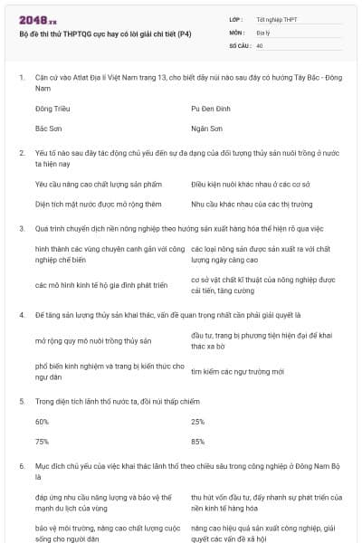 Bộ đề thi thử THPTQG cực hay có lời giải chi tiết (P4)