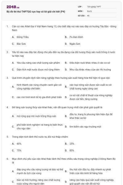 Bộ đề thi thử THPTQG cực hay có lời giải chi tiết (P4)