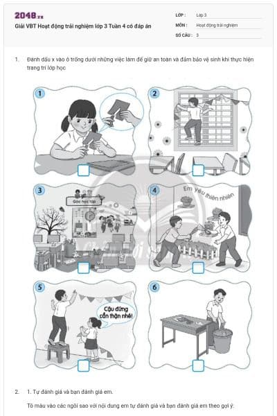 Giải VBT Hoạt động trải nghiệm lớp 3 Tuần 4 có đáp án