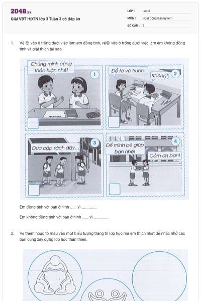 Giải VBT HĐTN lớp 3 Tuần 3 có đáp án