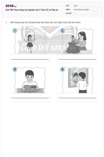 Giải VBT Hoạt động trải nghiệm lớp 3 Tuần 22 có đáp án