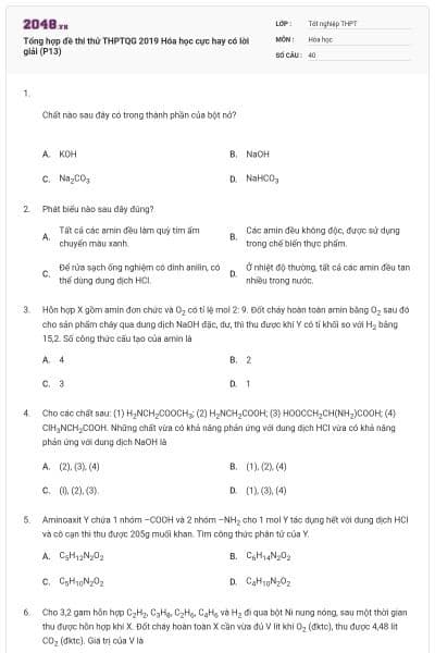 Tổng hợp đề thi thử THPTQG 2019 Hóa học cực hay có lời giải (P13)