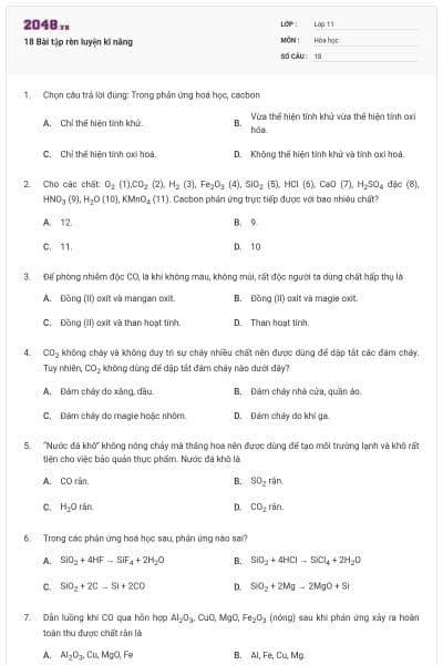 18 Bài tập rèn luyện kĩ năng