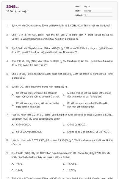 13 Bài tập rèn luyện