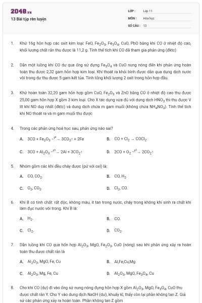 13 Bài tập rèn luyện