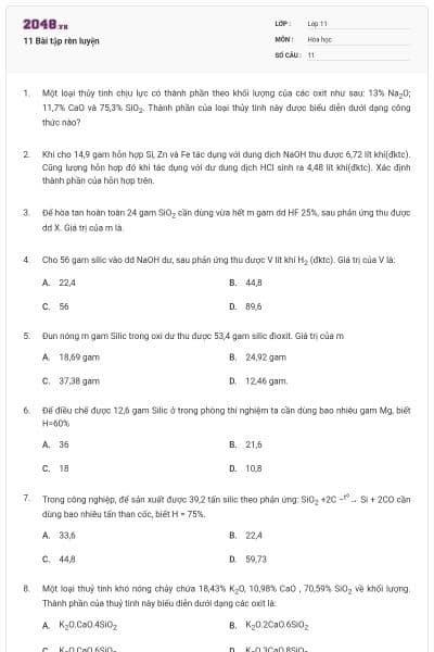 11 Bài tập rèn luyện