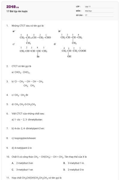 17 Bài tập rèn luyện