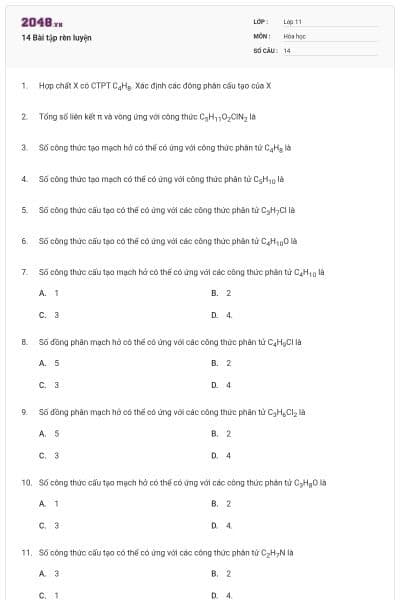 14 Bài tập rèn luyện