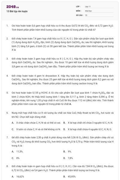 13 Bài tập rèn luyện