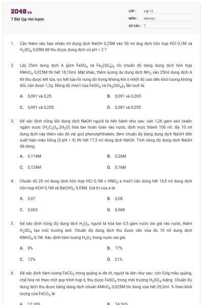 7 Bài tập rèn luyện