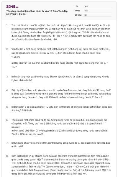 Tổng hợp các bài toán thực tế ôn thi vào 10 Toán 9 có đáp án (Phần 1: Đại số)