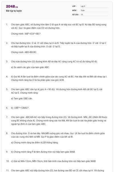 Bài tập tự luyện