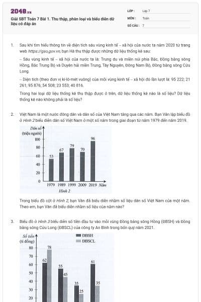 Giải SBT Toán 7 Bài 1. Thu thập, phân loại và biểu diễn dữ liệu có đáp án