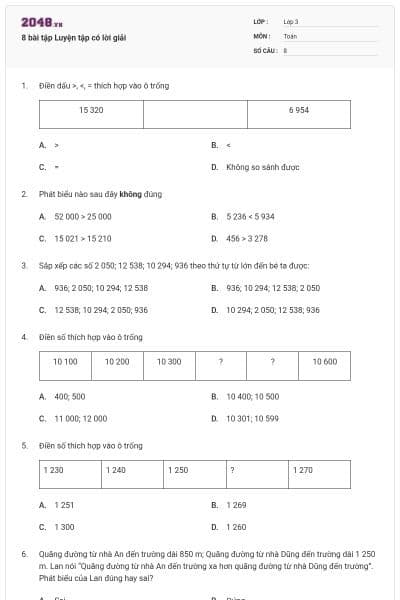 8 bài tập Luyện tập có lời giải