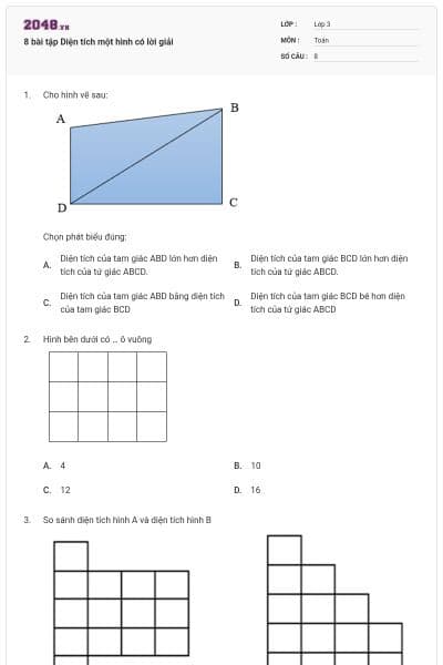 8 bài tập Diện tích một hình có lời giải