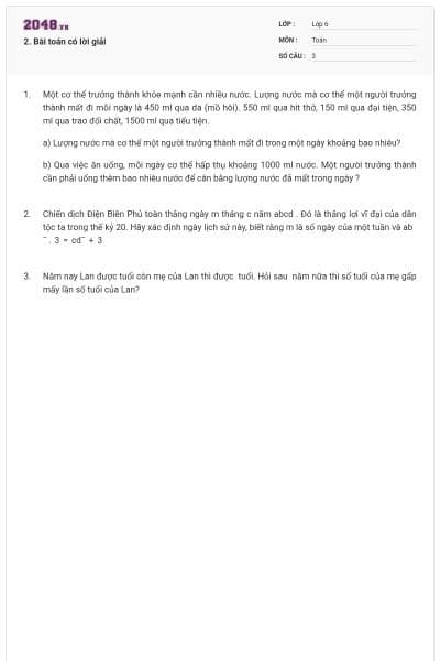 2. Bài toán có lời giải