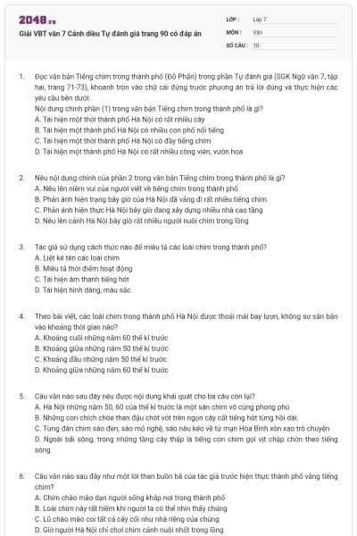 Giải VBT văn 7 Cánh diều Tự đánh giá trang 90 có đáp án