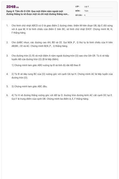 Dạng 4: Tiên đề Ơ-Clit: Qua một điểm nằm ngoài một đường thẳng ta vẽ được một và chỉ một đường thẳng song song với đường thẳng đã cho có đáp án