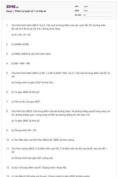 Dạng 1. Phiếu tự luyện số 1 có đáp án