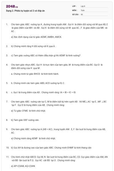 Dạng 2. Phiếu tự luyện số 2 có đáp án