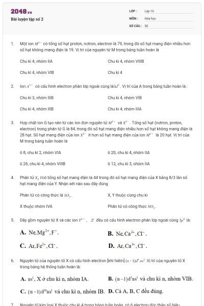 Bài luyện tập số 2