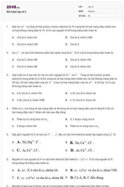 Bài luyện tập số 2