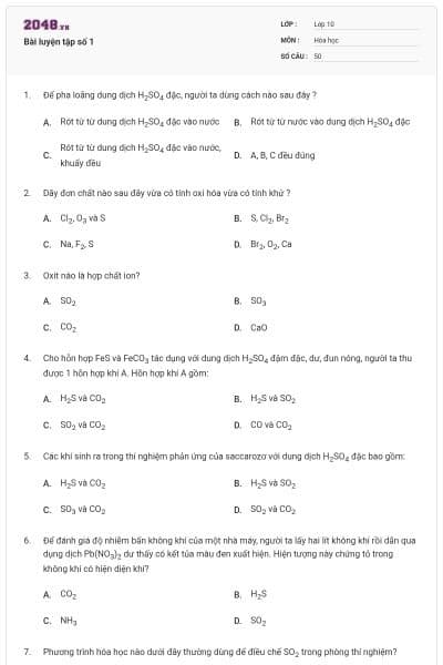 Bài luyện tập số 1