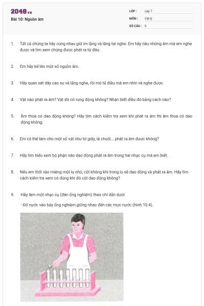 Bài 10: Nguồn âm