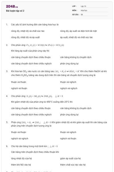 Bài luyện tập số 2