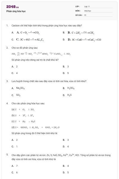 Phản ứng hóa học