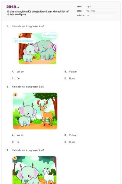 10 câu trắc nghiệm Kể chuyện Em có xinh không? Kết nối tri thức có đáp án