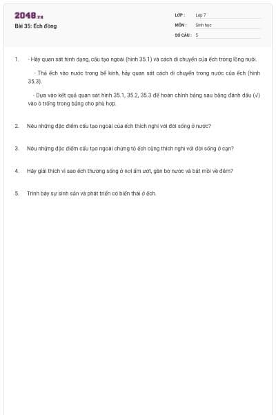 Bài 35: Ếch đồng