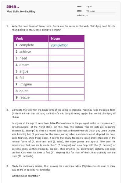 Word Skills: Word building