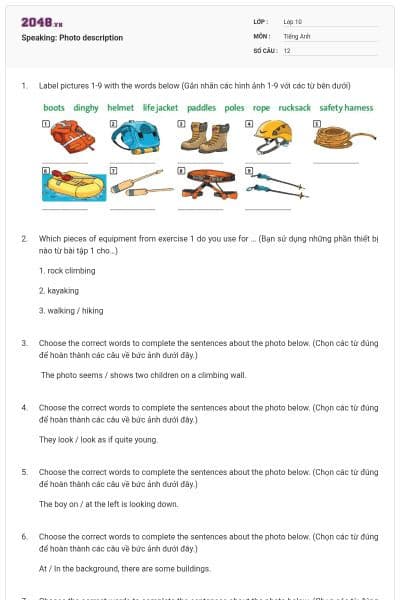 Speaking: Photo description