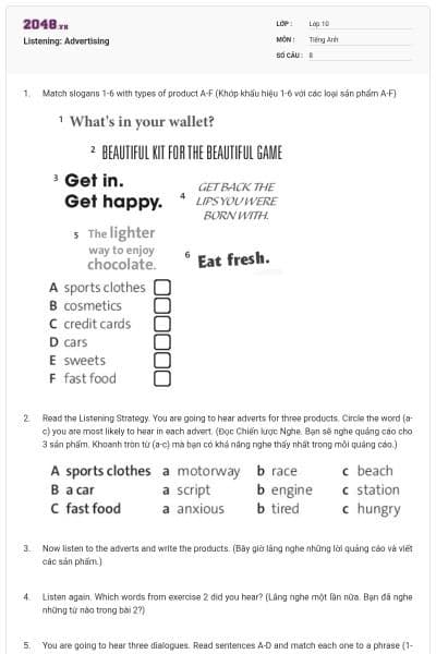 Listening: Advertising